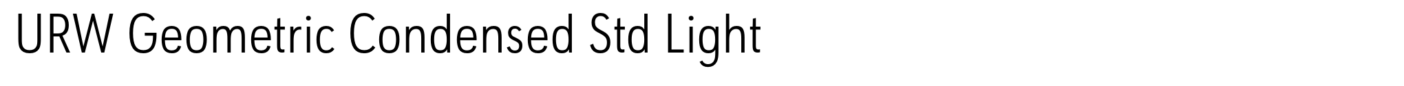 URW Geometric Condensed Std Light image